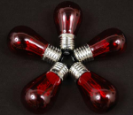 Red S14 LED Medium Base e26 Bulbs w/ 9 LEDs - 25pk