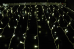 LED Curtain Twinkle Lights 100 LED Warm White Non-Connectable White Wire