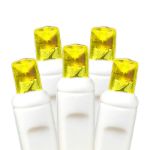 Yellow LED Net Lights, White Wire 4x6