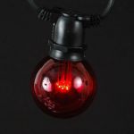 5 Pack Red LED G50 Globe Bulbs