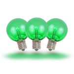 Green - G30 Glass LED Replacement Bulbs - 25 Pack