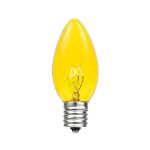 Yellow Transparent C9 7 Watt Replacement Bulbs 25 Pack