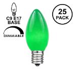 Green Ceramic Opaque C9 7 Watt Bulbs 25 Pack
