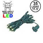 35 Light Warm White LED Mini Lights 11.5' Long on Green Wire
