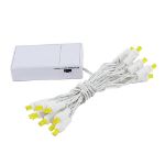 20 LED Battery Operated Lights Yellow White Wire