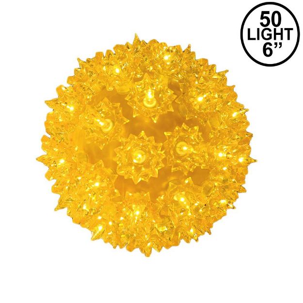 Yellow 50 Light Mini Starlight Sphere 6"