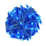 Coaxial 100 LED Blue 6" Spacing Green Wire