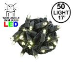 Coaxial 50 LED Warm White 4" Spacing Black Wire