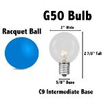 5 Pack Pure White LED G50 Globe Bulbs