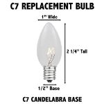 C7 - Green - Ceramic (plastic) LED Replacement Bulbs - 25 Pack