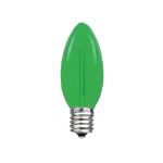 Green C9 LED Plastic Filament Replacement Bulbs 25 Pack 