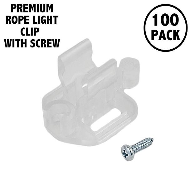 Christmas Lights | Novelty Lights100 Pack of Premium 1/2 Rope light clips