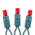 20 Light Non Connectable Red LED Mini Lights Green Wire