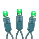 20 LED Battery Operated Lights Green on Green Wire
