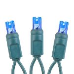 50 LED Battery Operated Lights Blue Green Wire