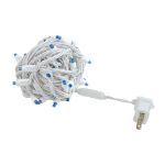 Commercial Grade Wide Angle 50 LED Blue 25' Long on White Wire