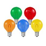Multi Colored G50 U-Shaped LED Plastic Flex Filament Replacement Bulbs 25 Pack