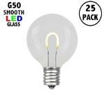 Warm White G50 U-Shaped LED Glass Flex Filament Replacement Bulbs 25 Pack