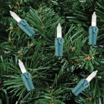 Frosted Christmas Mini Lights 100 Light 50 Feet Long on Green Wire