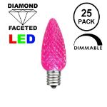Pink C7 LED Replacement Bulbs 25 Pack
