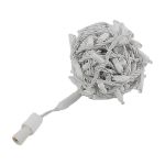 Coaxial 100 LED Pure White 4" Spacing White Wire