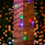 50 LED Multi LED Christmas Lights 11' Long on Brown Wire