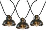 10 Bell Lampshade LED Filament G40 Globe String Light Set with Warm White Bulbs