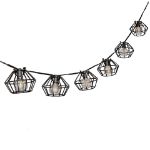 10 Cafe Cage Lamp Shade LED Filament G40 Globe String Light Set with Warm White Bulbs