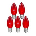 Red Twinkle C9 Bulbs 7 Watt Replacement Lamps 25 Pack