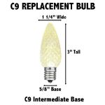 Red/Warm White C9 LED Replacement Bulbs 25 Pack