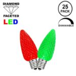 Red/Green C7 LED Replacement Bulbs 25 Pack
