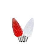 Red/Pure White C7 LED Replacement Bulbs 25 Pack