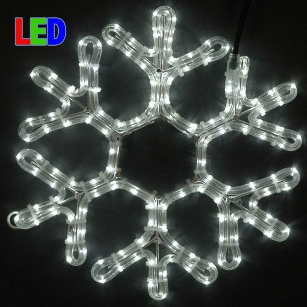 15" LED Rope Light Snowflake-Cool White 