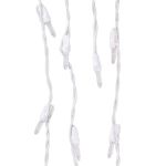 Purple LED Icicle Lights on White Wire 150 Bulbs
